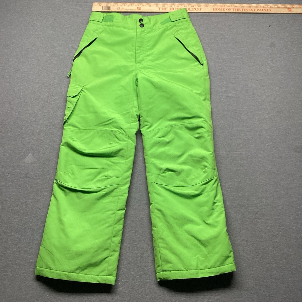 Slalom Kid's Snowboard Snow Ski Cargo  Pants Vibrant Green Size L 10/12
